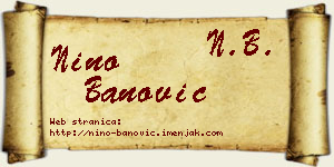 Nino Banović vizit kartica
